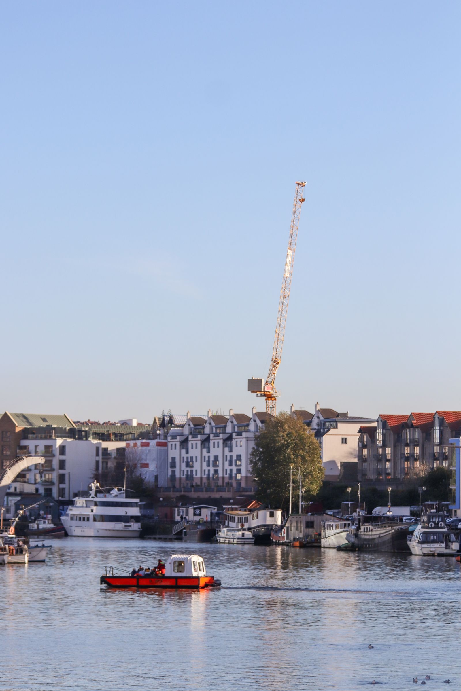 Boats and buildings around Bristol Harbour