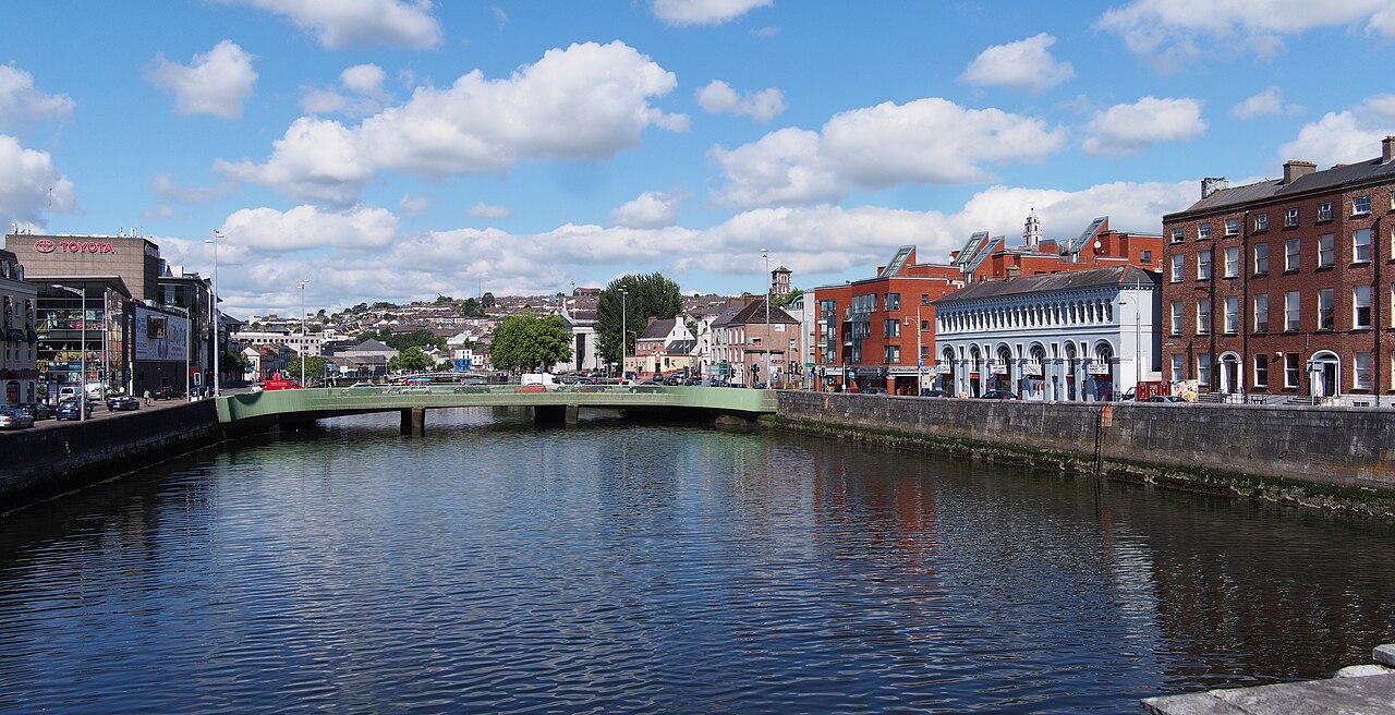River Lee flowing through Cork city