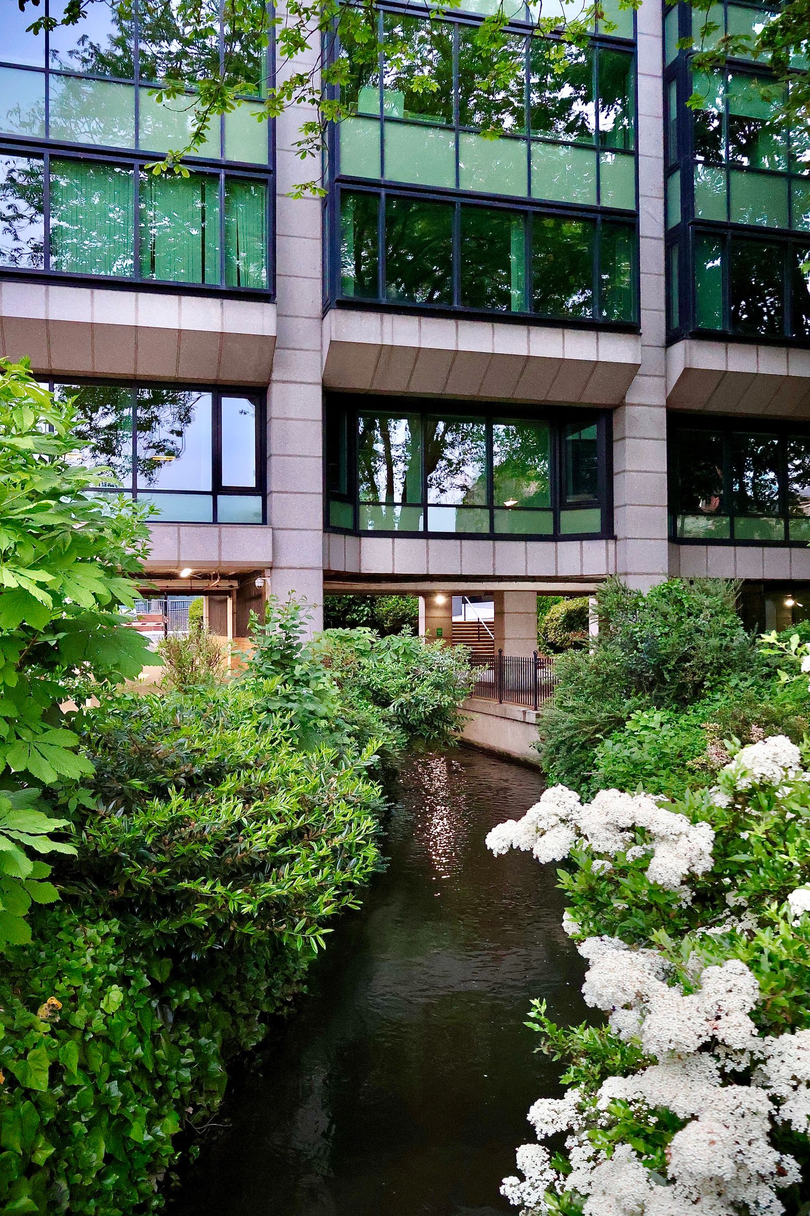 Canal and modern architecture in Reading